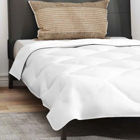 Edredom com Travesseiro 2 pcs Branco 135 x 220 cm Microfibra