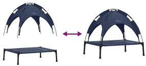 Cama Elevada para Cães Azul-marinho Tecido, Metal 71 x 64 x 71 cm
