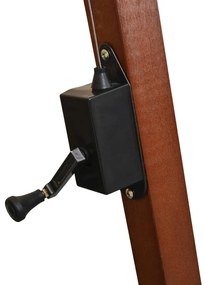 Guarda-sol de jardim suspenso com poste abeto maciço terracotta