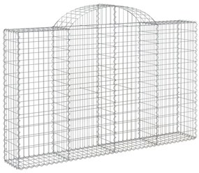 Cestos gabião arqueados 6pcs 200x30x120/140cm ferro galvanizado