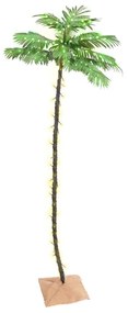 345140 vidaXL Palmeira c/ 192 luzes LED 300 cm branco quente