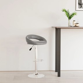 vidaXL Banco de bar couro artificial cinzento