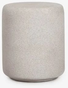 Pack De 2 Mesas De Cabeceira Ø35 Cm Em Cimento Elyndra Cinza Pedra Claro - Sklum