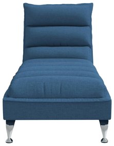 Chaise lounge de massagem com almofadões tecido azul