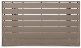 Mesa de jardim 120x70x66 cm vime PE cinzento