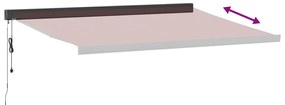Toldo retrátil automático 450x300 cm bordô