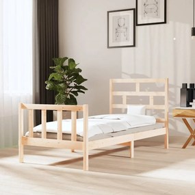 vidaXL Estrutura de cama 100x200 cm pinho maciço