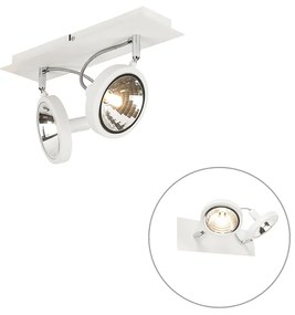 Projete spot white 2-light ajustável - Nox Design,Moderno