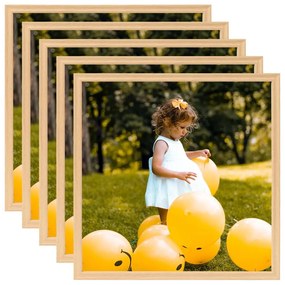 vidaXL Molduras para parede 5 pcs 50x50 cm carvalho-claro