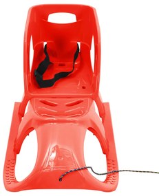 Trenó com assento 102,5x40x23 cm polipropileno vermelho