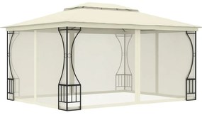Gazebo com redes 300x400x265 cm creme