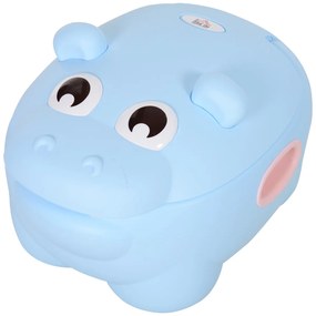 Sanita infantil para bebês Mictório removível em forma de hipopótamo com alças 40x30x23cm Carga 25kg Azul