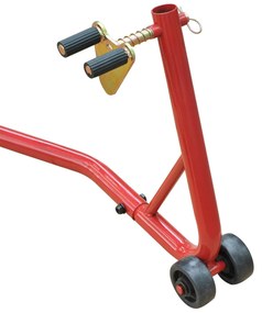 Cavalete Universal tipo Suporte Dianteiro de Mota Portátil e Móvel – Cor Vermelho – Aço – 80x50x40 cm
