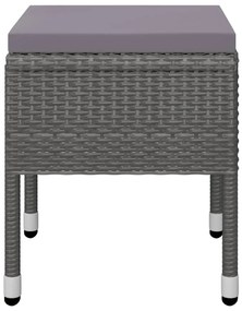 5 pcs conjunto de jantar para jardim cinzento