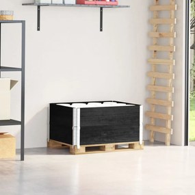 vidaXL Colares p/ paletes 2 pcs 80x60 cm madeira de pinho maciça preto