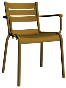Cadeira SMART c/ braços, Mostarda – Pack com 16 unidades