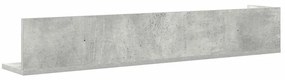 Prateleiras de parede 2 pcs derivados de madeira cinza cimento