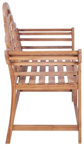 Banco de jardim 127x58,5x92,5 cm madeira de teca maciça