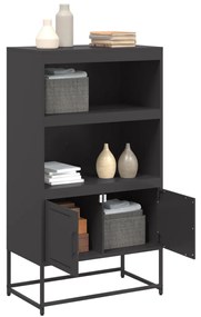 Aparador alto 68,5x38,5x123,5 cm aço preto