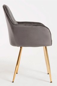 Cadeira Chic Golden - Cinza escuro