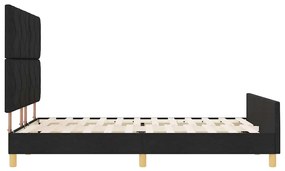 Cama vidaXL Preta 140x190 cm em Tecido