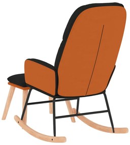 Cadeira de baloiço com banco tecido cor preto
