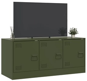 Móvel de TV 99x39x44 aço verde azeitona