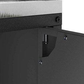Armário de Armazenamento para Cozinha Preto 60 x 50 x 92 cm Aço