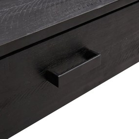 Mesa de centro 90x50x35 cm pinho maciço preto