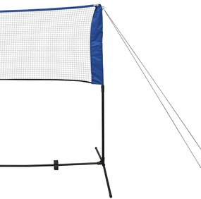 Conjunto rede de badminton com volantes 500 x 155 cm