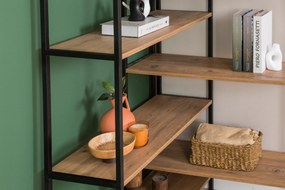 Estante Edra – Pinho Atlântico Preto – 94x177x94 cm