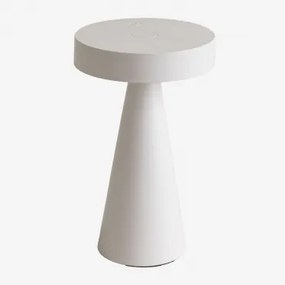 Candeeiro De Mesa Led Sem Fios Em Ferro Catinca Branco - Sklum