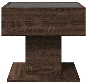 Mesa de centro c/ LEDs 50x50x45 madeira processada