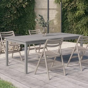Mesa de jardim 200x100x75 cm madeira de acácia maciça cinzento