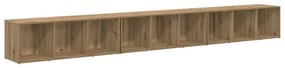 Gabinete para TV 3 pcs carvalho artisiano 37 x 35 x 107.5 cm