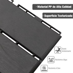 Conjunto de 9 Estrados 30x30cm com Área de 0.81 m² para Exterior e Int