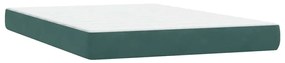Box Cama primavera com Colchão Verde Escuro 140x210 cm Veludo