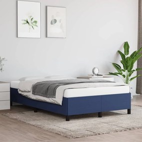 Estrutura de cama sem colchão 120x190 cm tecido azul