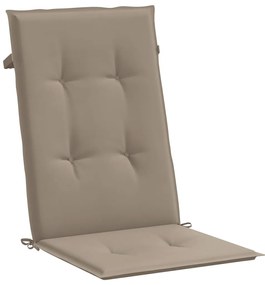Almofadões cadeiras altas jardim 2 pcs tecido cinza-acastanhado