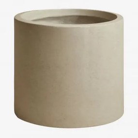 Vaso De Flores Exterior Em Cimento Aurevi Ø30 Cm & Castanho Areia - Sklum