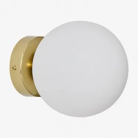 Luminária De Parede Tradicional Em Aço Inoxidável Uvol Com Bola De Cristal Dourado - Sklum