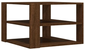 Mesa centro 59,5x59,5x40cm derivados madeira carvalho castanho