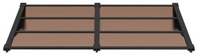 Toldo de porta 152,5x90 cm policarbonato preto