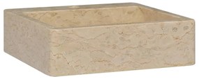 149183 vidaXL Lavatório 40x40x12 cm mármore cor creme