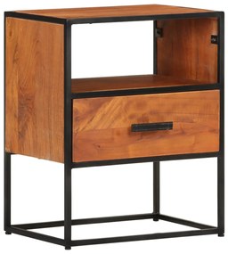 vidaXL Mesa de cabeceira 40x30x50 cm madeira de acácia maciça