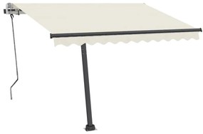 Toldo retrátil manual independente 350x250 cm cor creme