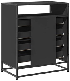 Cómoda com 4 Gavetas 70x41x83,5 cm deriv. madeira preto