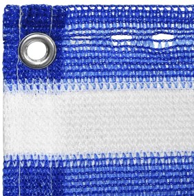 Tela de varanda 75x500 cm PEAD azul e branco