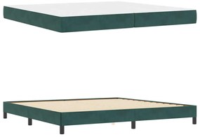 Cama box spring com colchão Verde Escuro 200 x 200 cm Veludo