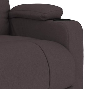 Poltrona de massagens tecido castanho-escuro